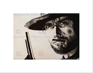 Wee Blue Coo Movie Clint Eastwood Gun Good Bad Ugly Maguire Wall Art Print