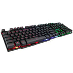 CAPOOK AK-600 Wired USB Floating Keycap Characters Glow Backlit Gaming Keyboard (Black) Smoothly (Color : Black)