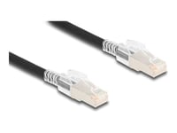 Delock - Nätverkskabel - Rj-45 (Hane) Till Rj-45 (Hane) - 1 M - 6 Mm - S/Ftp - Cat 6A - Halogenfri, Hakfri - Svart