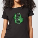 Harry Potter Slytherin Geometric Women's T-Shirt - Black - L