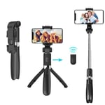 VUBD Phone Tripod,Selfie Stick Tripod For Phone Monopod For Selfie Stick Bluetooth With Shutter Remote Smartphone Stand Mobile Clip Wireless