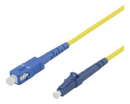Deltaco OS1/2 Fiber cable, LC - SC, 9/125, singlemode, LSZH, 5m