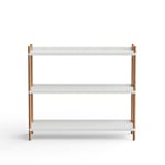 NINE - BOLT Shelving 1000 - 3 shelves Oak Natural Grey - Grey - Grå - Hyllor & Hyllsystem - Metall/Trä