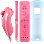 Remote Plus + Nunchuck Wii-Wii U:lle, vaaleanpunainen