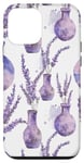 Coque pour iPhone 12 mini Vase lavande motif fleur