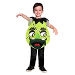 amscan-9907154 Halloween fête Horreur Cosplay Costume de Tabard Frankie pour Enfant, Mixte, 10235282, Vert, 3 BIS 4 Jahre