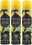 Yardley Ladies Womens Body Spray Deodorant Freesia 75Ml 3 Pack