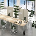 IKEA IKEA MITTZON konferensbord, björkfaner/vit, 140x108x75 cm, cm 140x108x75 cm