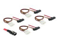 DeLOCK - SAS internt kabel - 36 pin 4i Mini MultiLane till 4-PIN intern ström, 29 pin intern SAS (SFF-8482) - 1 m