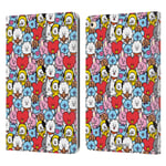 Head Case Designs Officially Licensed BT21 Line Friends Colourful Basic Patterns Leather Book Wallet Case Cover Compatible With Apple iPad 9.7 2017 / iPad 9.7 2018