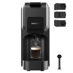 Cecotec Cafetière à Capsules Express Compacte FreeStyle Compact Black. 1350W, 20 Bars, Compatible avec Café Moulu, Dolce Gusto, Nespresso et K-fee, Réservoir pour café moulu, Arrêt Automatique.