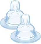 MAM Teats Size 2, Suitable for 2+ Months, Medium Flow 2 Count (Pack of 1) 