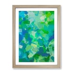 Adventure Of The West Abstract Framed Print for Living Room Bedroom Home Office Décor, Wall Art Picture Ready to Hang, Oak A4 Frame (34 x 25 cm)