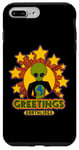 Coque pour iPhone 7 Plus/8 Plus Salutations Terriens | Dieu extraterrestre rétro | Ancien