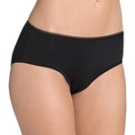 Sloggi Women's Sloggi Feel Sensational Midi Boxer Briefs, Black (Noir), UK 16 (Manufacturer size: EU 44)