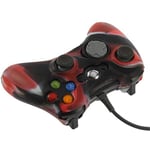 OSTENT Camouflage Soft Silicone Skin Case Cover Pouch Compatible for Microsoft Xbox 360 Controller - Color Red