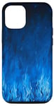 Coque pour iPhone 14 Flammes Bleu Foncé Abstrait Flamme Artistique Moderne