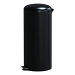 KITCHEN MOVE 905567E Black SS Urban Pedal Bin 30 L Diameter 29 x H 66 cm Stainless Steel with Bucket Blue, stainless steel ABS, Black, Ø29xH66cm