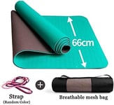 XY-M 8mm Thick Yoga Mat Solid Color with Double-sided Non-slip Texture, Comfort Stability - Men Woman Exercise Workouts Fitness Mat, 4 Colors (Size, 183cmx66cmx8mm),Blue,183cmx66cmx8mm