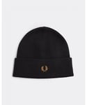 Fred Perry Mens Classic Beanie - Black - One Size