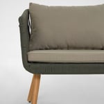 Inti, Udendørs sofasæt by Kave Home (H: 75 cm. B: 130 cm. L: 67 cm., Grøn)