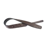 Stagg Padded Leather Guitar Strap Dark Brown