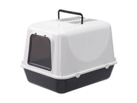 Ferplast Clear Cat 20 Kattetoilet Med Kulfilter - Mørk Svingdør - 39,5 X 52,5 X H 38 Cm