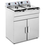 Royal Catering Friteuse sur armoire - 2 x 16 litres 400 V RCKF 16DSH