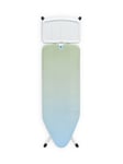 Brabantia Ironing Board C, 124 x 45cm, Solid Steam Unit Holder, Soothing Sea
