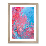 Learning From The Sea Abstract Framed Print for Living Room Bedroom Home Office Décor, Wall Art Picture Ready to Hang, Oak A2 Frame (64 x 46 cm)