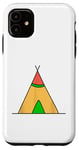 Coque pour iPhone 11 Teepee Tent Camp Camping Cadeau Mignon Amérindien