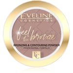 Eveline Cosmetics Feel The Bronze Bronze og kontur kompakt pudder Skygge 01 Milky Way 4 g