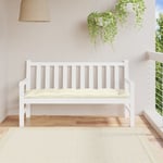 Bänkdyna för trädgården gräddvit 150x50x7 cm oxfordtyg