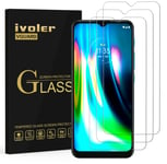 ivoler 3 Pack Tempered Glass Screen Protector for Motorola Moto G9 Play/Motorola Moto G9 / Motorola Moto E7 Plus / G30 / G20 / G10, [9H Hardness] [Anti-Scratch] [Bubble Free] [Crystal Clear]