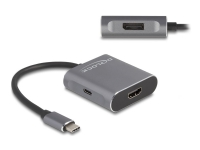 Delock - Video/lyd-splitter - 1 x USB-C + 1 x DisplayPort + 1 x HDMI - stasjonær