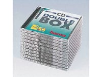 Hama Cd Double Jewel Case Standard, Pack 10, 2 Diskar, Transparent