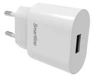Smartline Väggladdare USB-A 2.4A 12W, vit