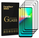 ivoler 3 Pack Screen Protector for Oppo Realme C11 / Realme 7i / Vivo Y11s / Vivo Y20s / Vivo Y52 5G / Vivo Y72 5G, [Full Coverage] Tempered Glass Film, [9H Hardness] [Anti-Scratch] [Bubble Free]