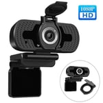 QKDCDB Webcam for PC 1080P Full HD Web Cam with Cover Microphone Streaming Webcams Plug and Play Drive-free USB Camera for Computers Laptop Desktop for YouTube with Rotatable Clip