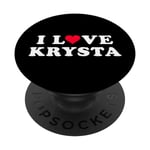 J'aime Krysta, nom correspondant à la petite amie et au petit ami Krysta PopSockets PopGrip Interchangeable