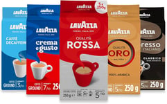 Lavazza Ground Coffee - Complete Collection -Oro, Rossa, Crema Gusto, Espresso I