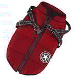 Aiboria Manteau d'hiver pour Chien Coupe-Vent Imperméable 2 en 1 Chiot Petit Gilet avec Harnais Veste Chaud Rembourré pour Chien Manteaux Imperméables pour Chiens Vêtements d'hiver pour Chiens
