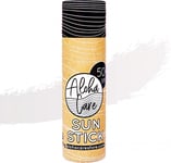 Aloha Care Sun Stick SPF 50+ | Face Mineral Sunscreen for Surfing Eco-friendly Paper Tube 20g (White)