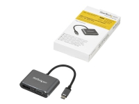 StarTech.com USB C Multiport Video Adapter, USB-C to 4K 60Hz DisplayPort 1.2 or 1080p VGA Monitor Adapter, USB Type-C 2-in-1 DP (HBR2 HDR)/VGA Display Converter- Thunderbolt 3 Compatible - USB-C 2 in 1 Adapter (CDP2DPVGA) - Videokort - USB-C (hane) t