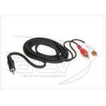 3,5mm minijack til phono 1,8m, HVIT