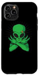 Coque pour iPhone 11 Pro Green Gangster Alien Gang Membre Clignotant Signes