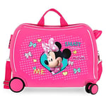 Disney Minnie Happy Helpers Pink Kids Rolling Suitcase 50 x 38 x 20 cm Rigid ABS Combination Lock 34 Litre 2.3 kg 4 Wheels Hand Luggage