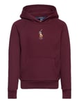 Big Pony Fleece Hoodie Tops Sweat-shirts & Hoodies Hoodies Burgundy Ralph Lauren Kids