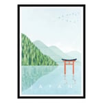 Affiche 30x40 cm et cadre noir - Japan Version 3 - Henry Rivers