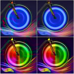 Cykel Ekrar Ljus 4-Pack Däck Blinkande Ljus LED Neon Hjul Blinkande Cykel Ljus Vattentät 3 Blinkande Lägen Cykling Tillbehör Blue+color